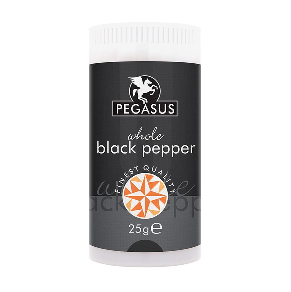 Pegasus Ground White Pepper 25g Tube